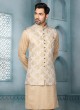 Brocade Silk Nehru Jacket Suit For Wedding